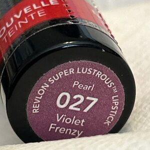 Revlon Lipstick #027 Super Lustrous Pearl  Violet Frenzy, Brand New Sealed